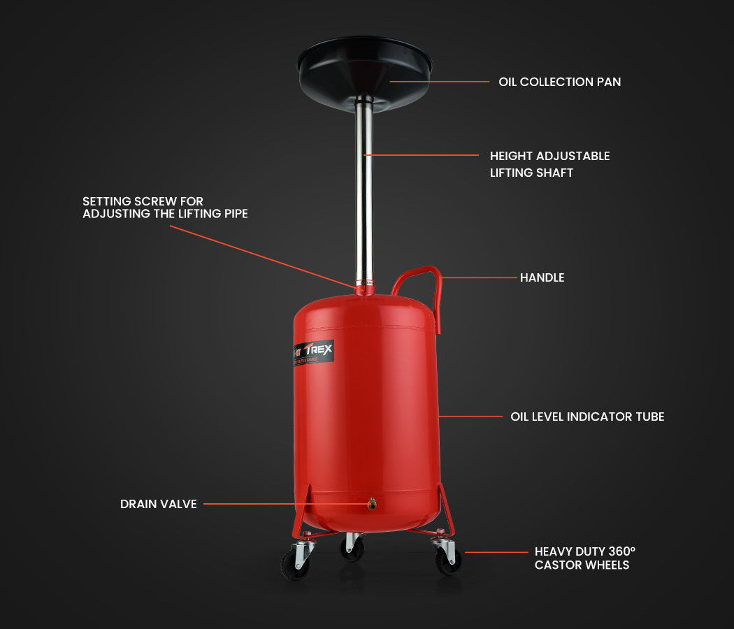 T-REX 60L Mobile Waste Oil Drainer — view 4