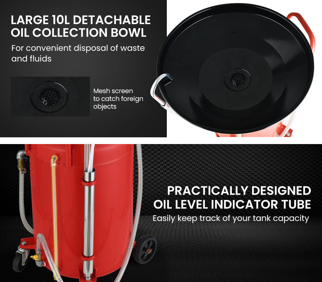 T-REX 80L pneumatic waste oil drainer — view 4