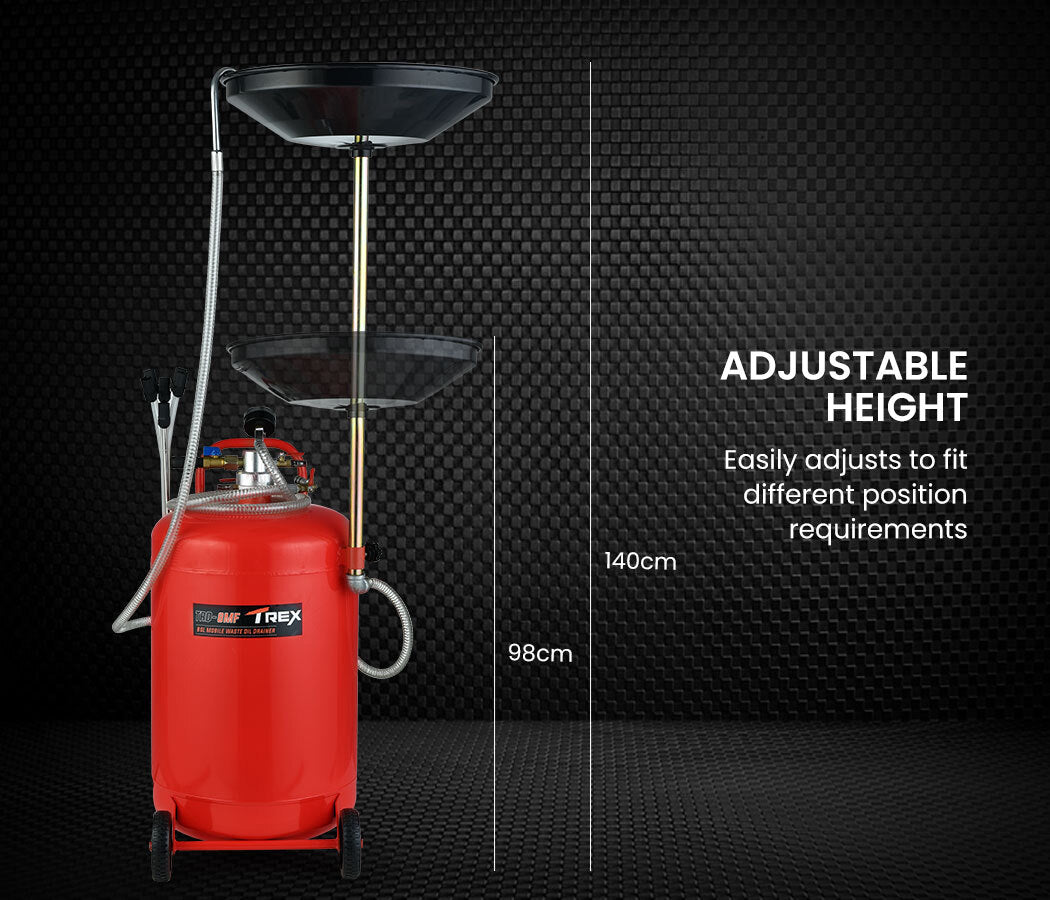 T-REX 80L pneumatic waste oil drainer — view 6