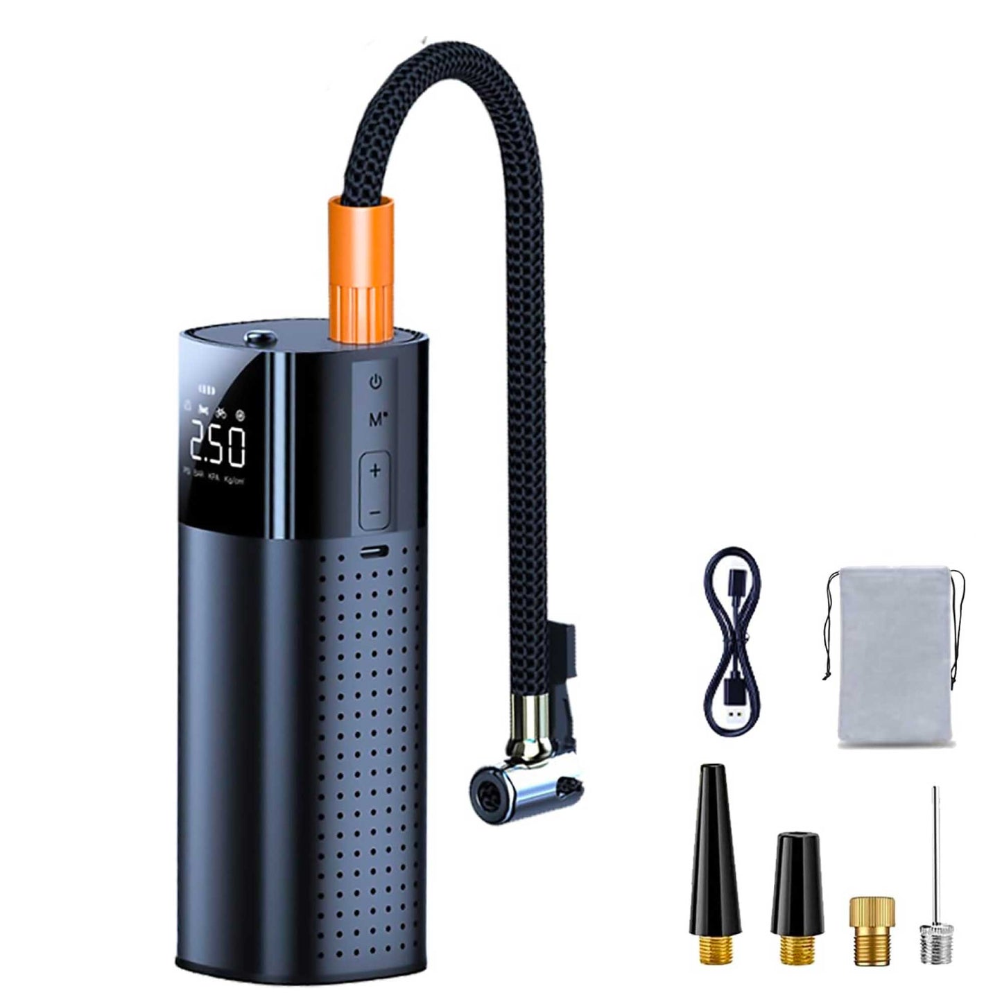 Portable Tyre Inflator Rechargeable Car Bike — view 2