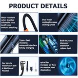 Portable Tyre Inflator Rechargeable Car Bike — view 4