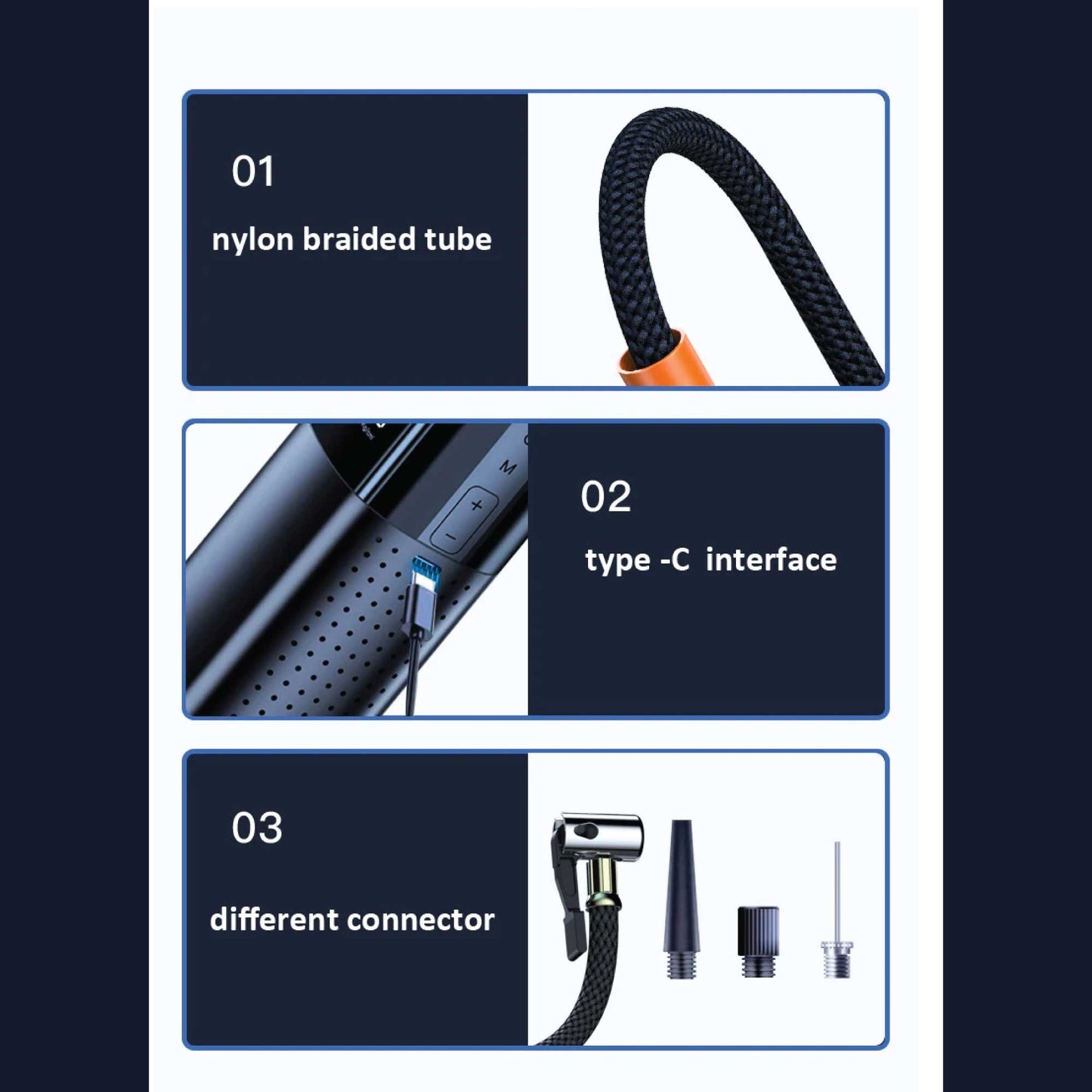 Portable Tyre Inflator Rechargeable Car Bike — view 11