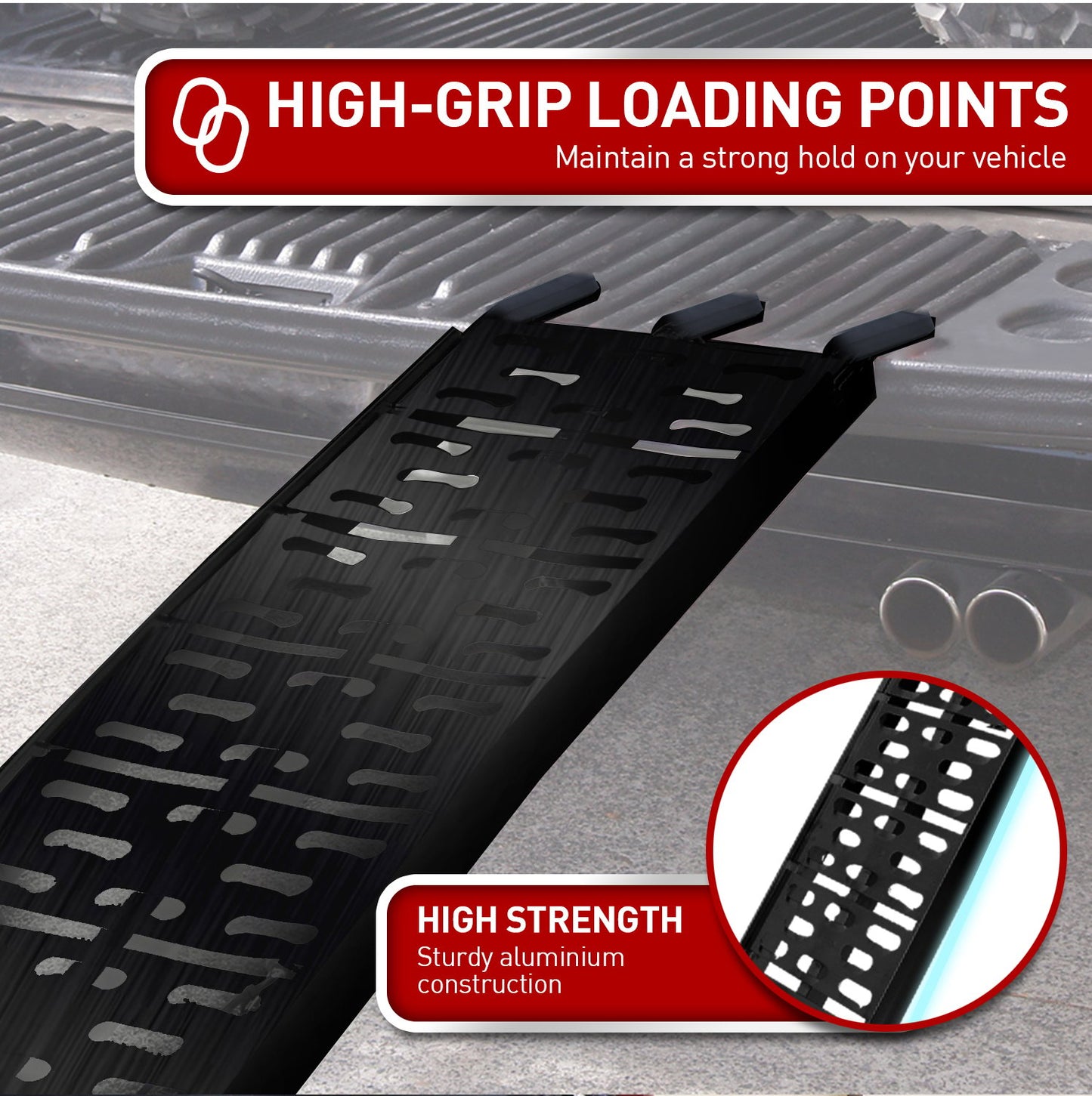 Kartrite aluminium folding loading ramp black — view 7