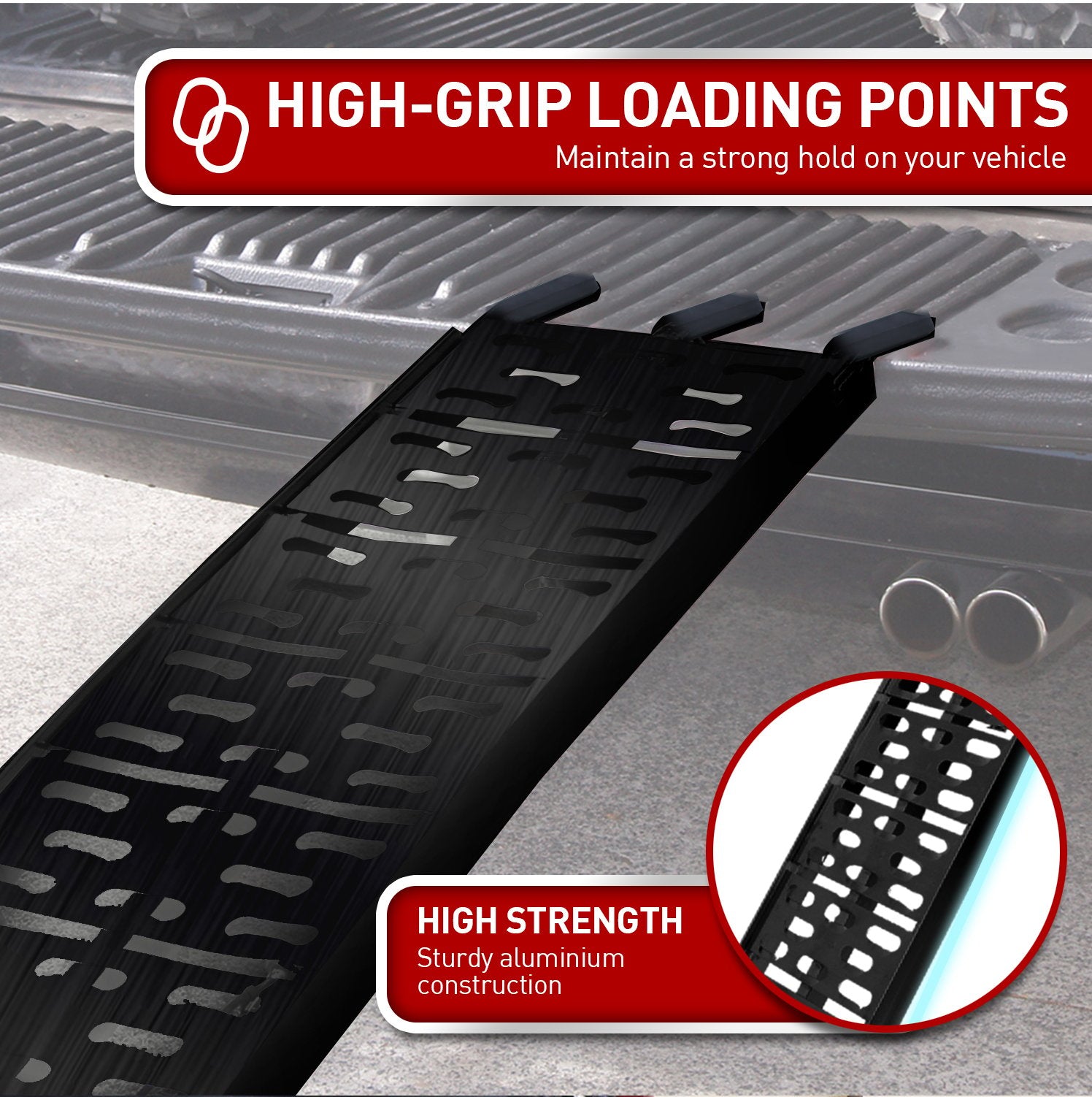 Kartrite aluminium folding loading ramp black — view 7