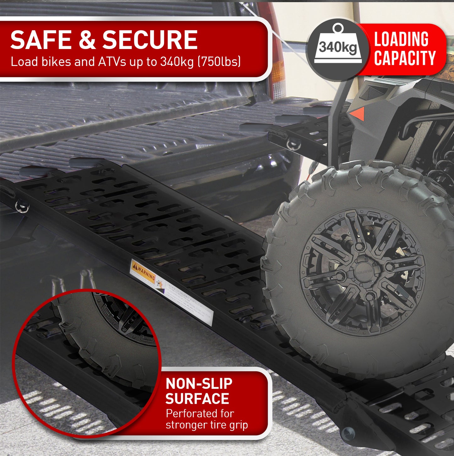 Kartrite aluminium folding loading ramp black — view 10