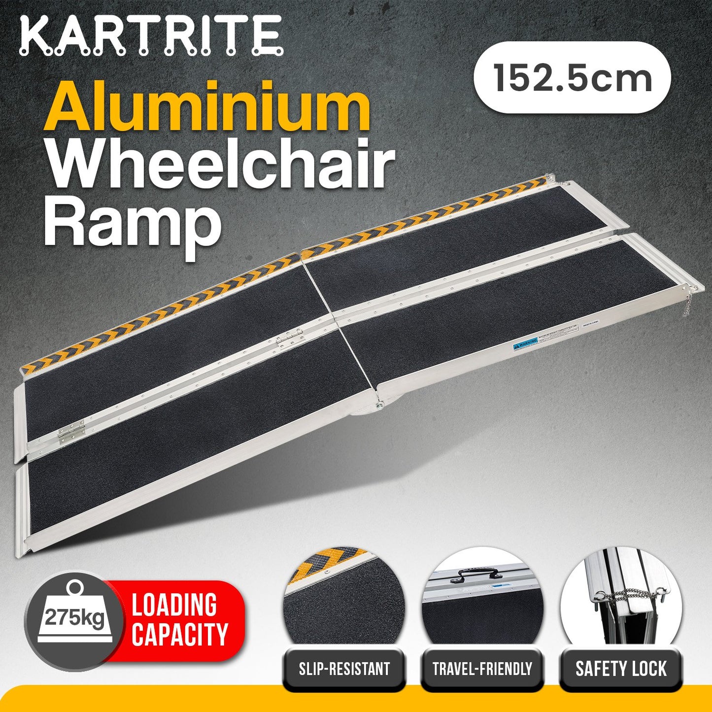 Kartrite folding aluminium wheelchair ramp 5ft — view 4