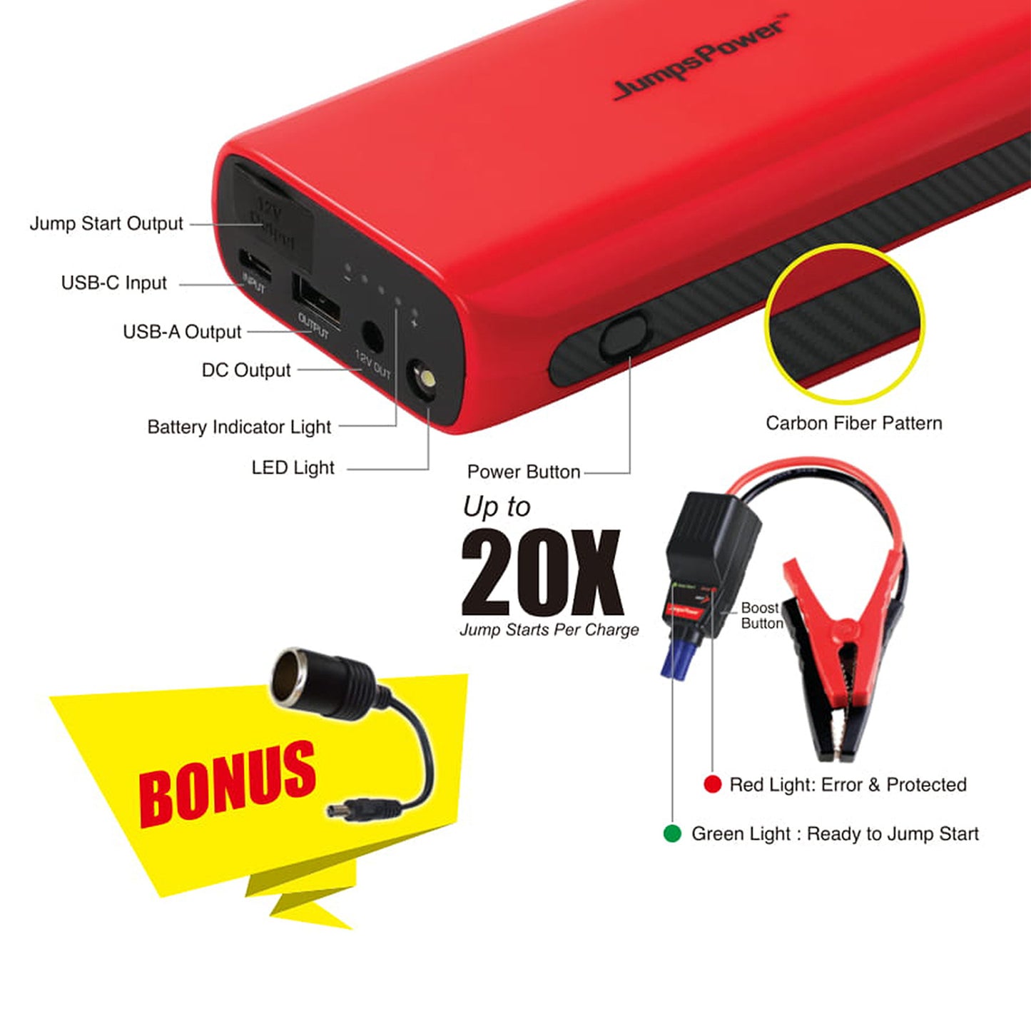 1500A JumpsPower GT Jump Starter Powerbank — view 3