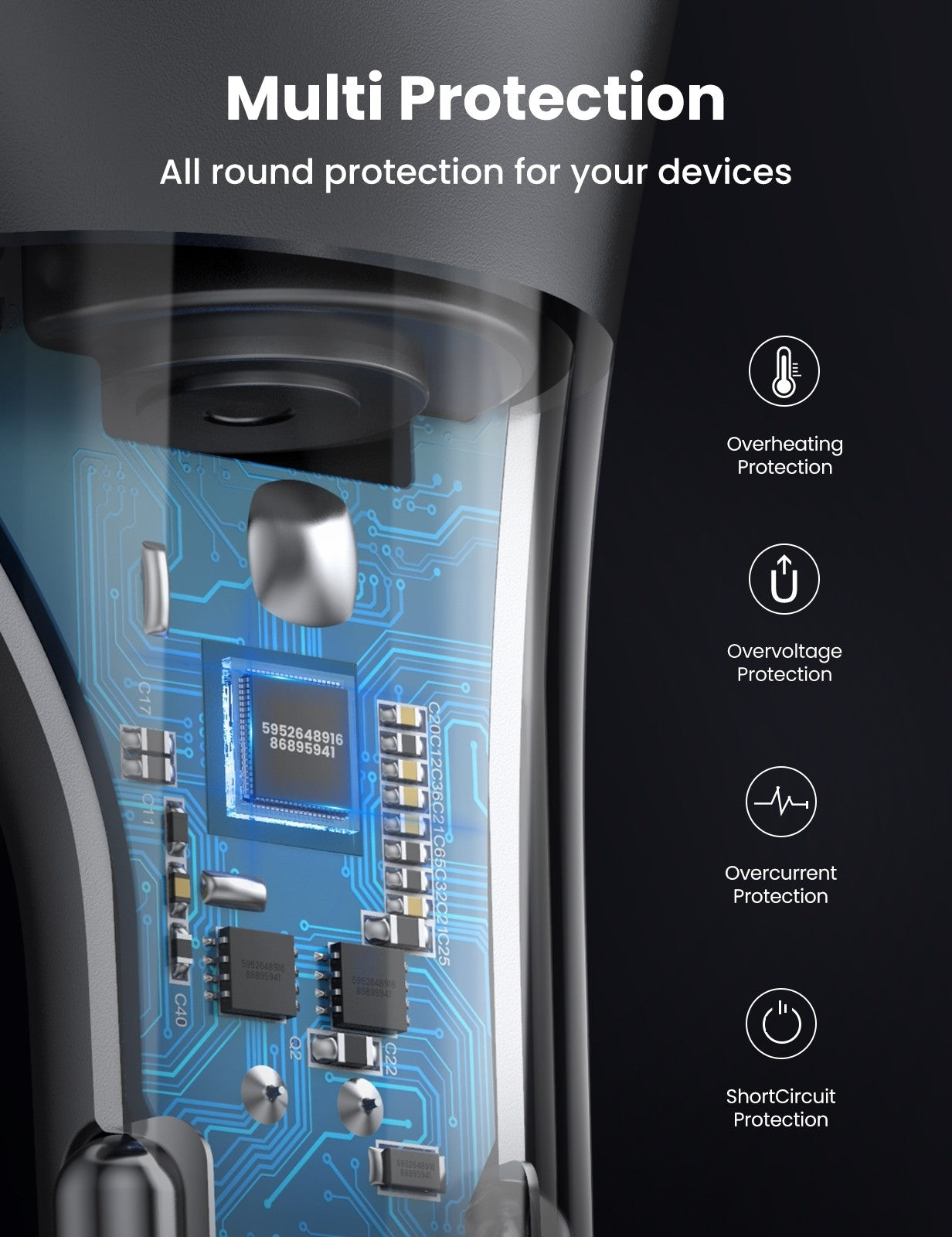 UGREEN 60712 84W Dual Port Car — view 6