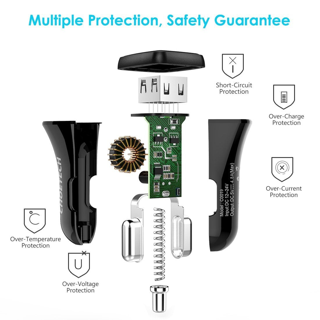 CHOETECH 30W Car Charger — view 4