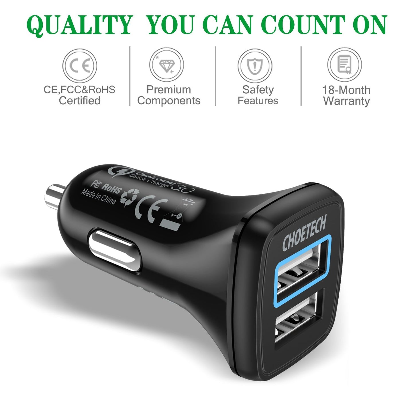 CHOETECH 30W Car Charger — view 7