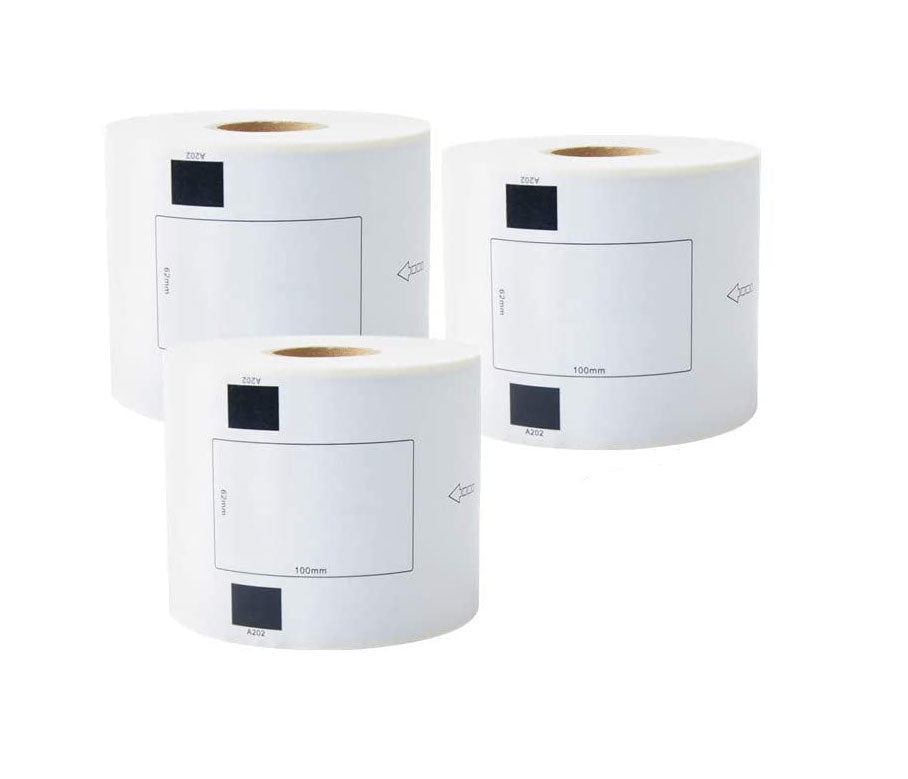 3x DK11202 thermal labels for Brother QL — view 2