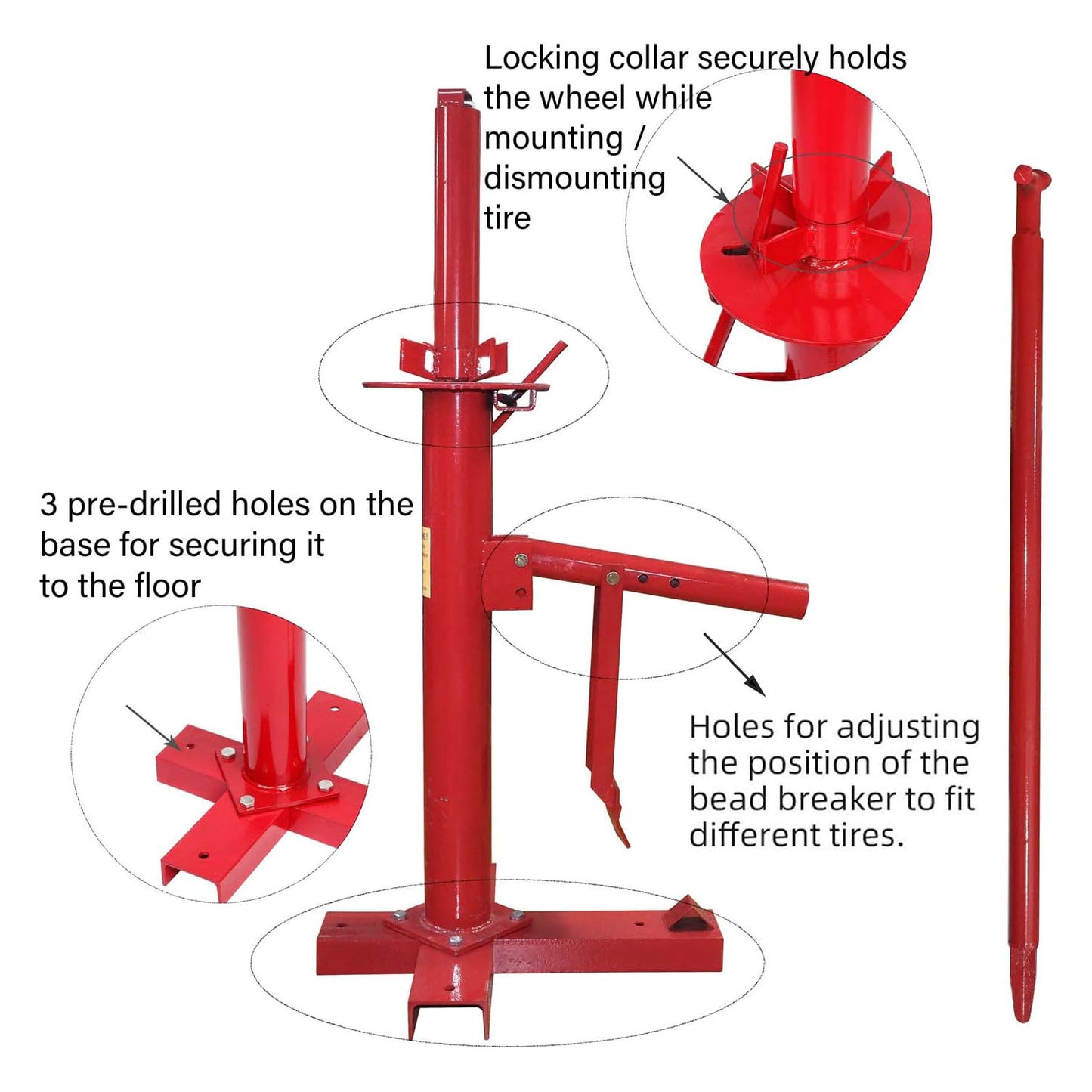 Manual portable tyre changer bead breaker — view 6