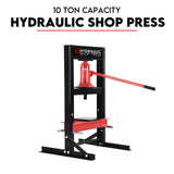 10 ton hydraulic shop press H-frame — view 2