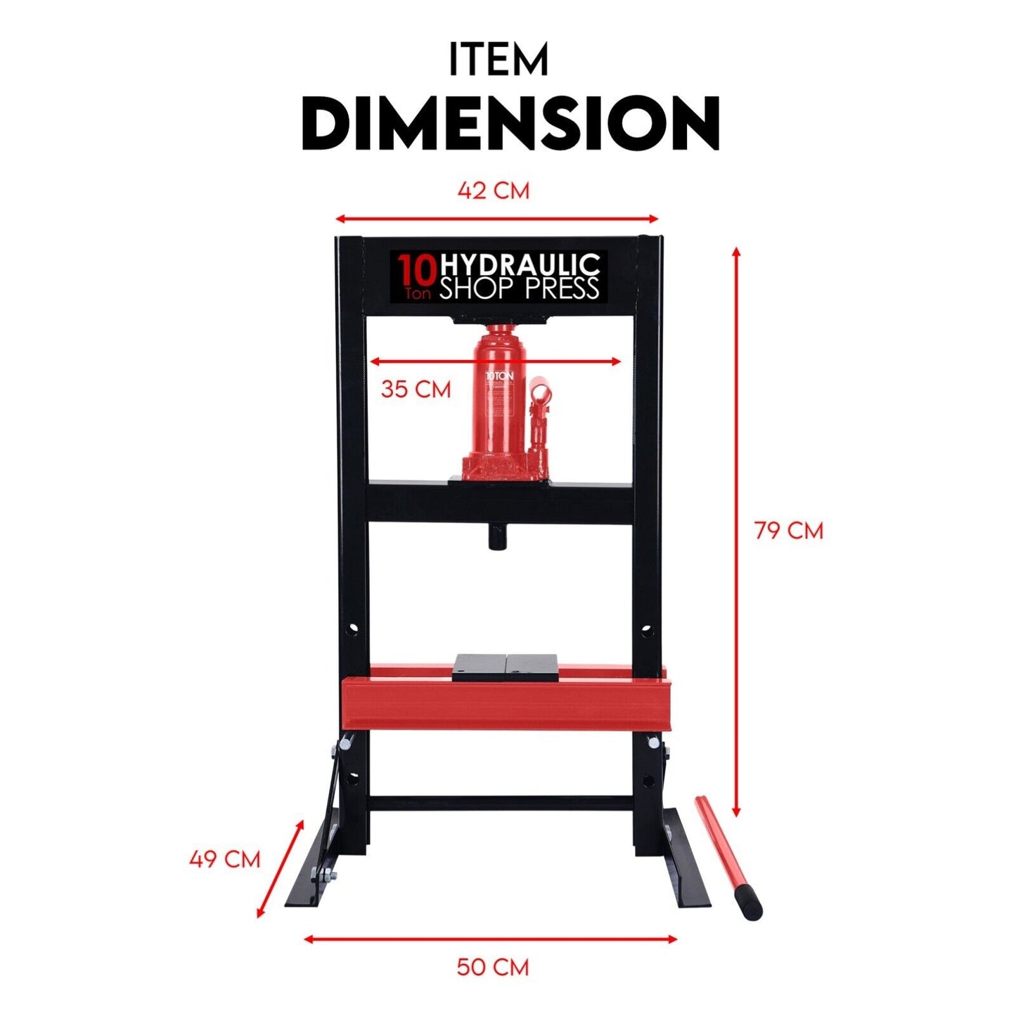 10 Ton Hydraulic Shop Press — view 10