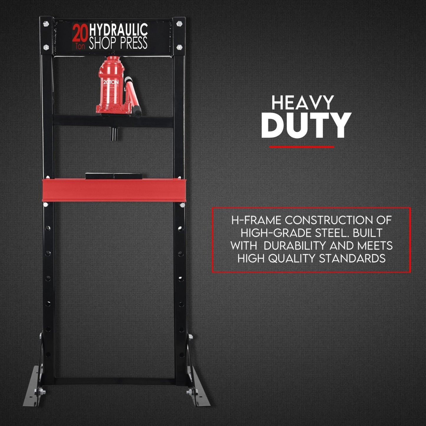 20 ton hydraulic shop press stand — view 3