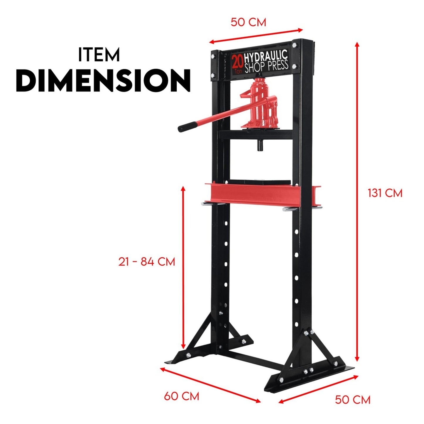20 ton hydraulic shop press stand — view 9