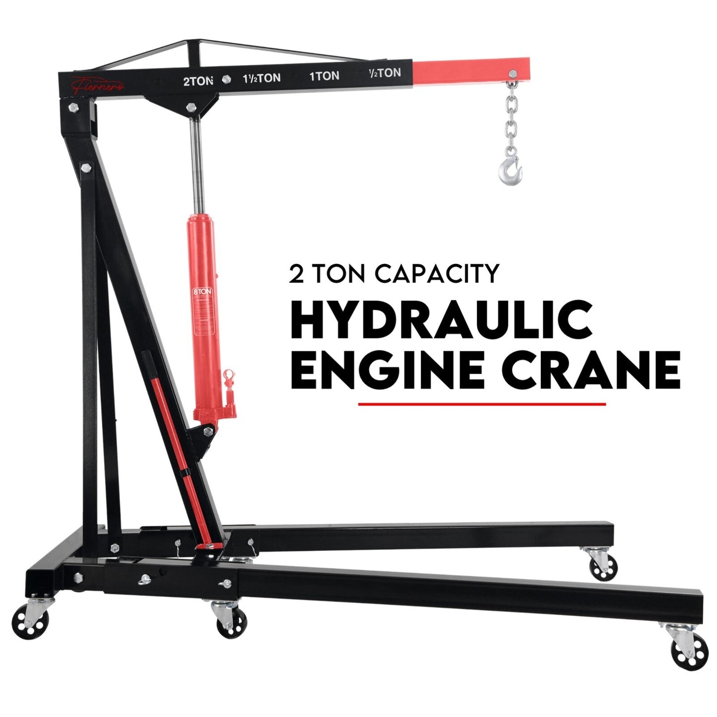 2 ton hydraulic engine crane folding hoist — view 2