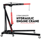2 ton hydraulic engine crane folding hoist — view 2