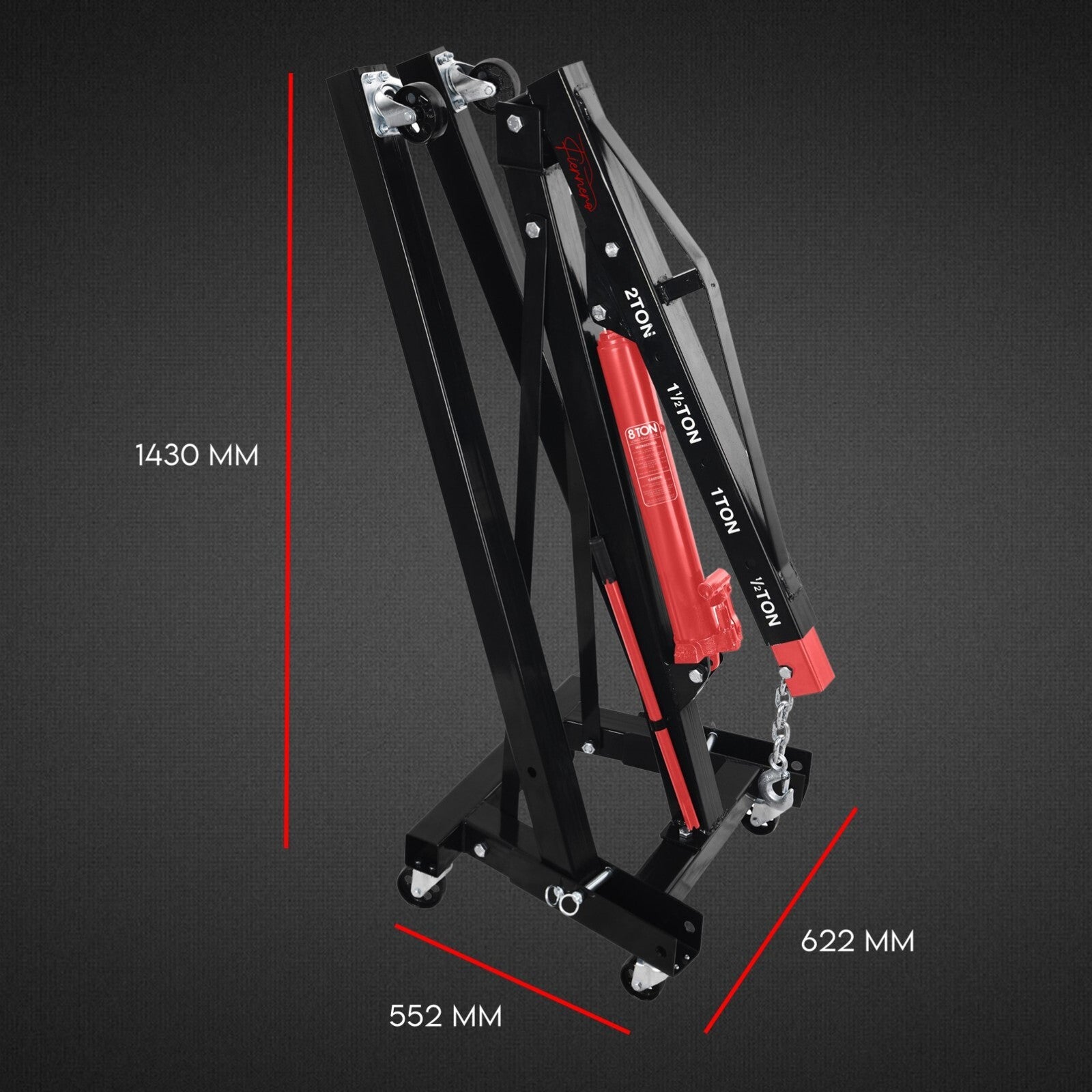 2 ton hydraulic engine crane folding hoist — view 8