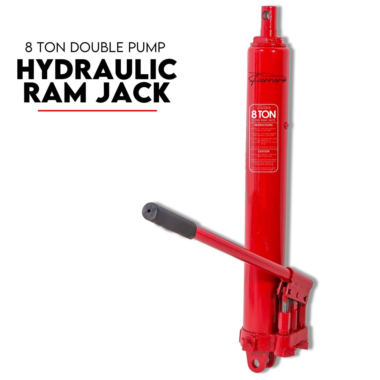 8 ton hydraulic ram jack dual pump — view 2