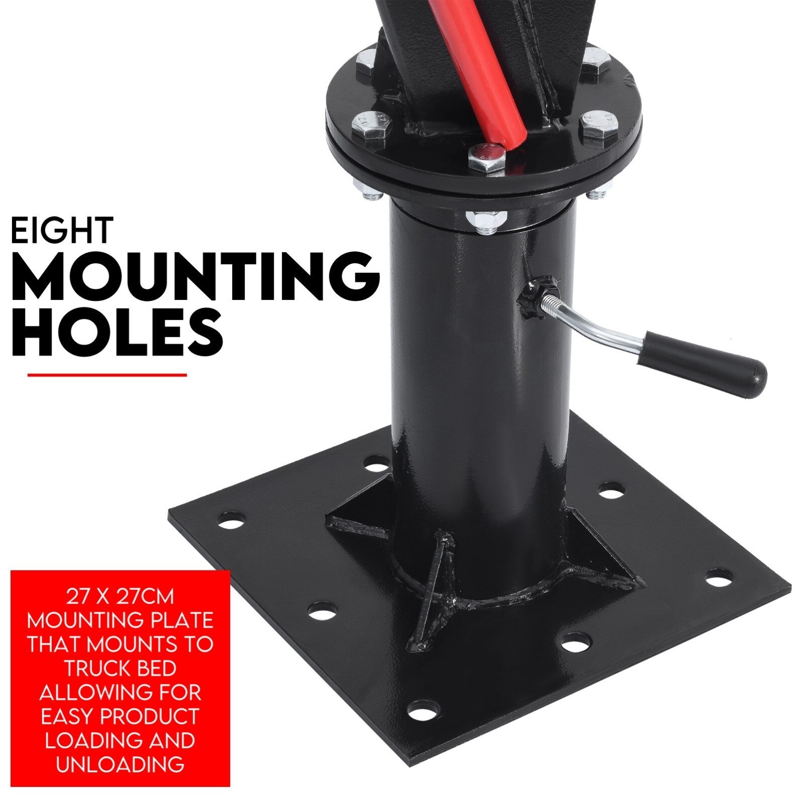 900kg 12V swivel hydraulic crane hoist — view 6