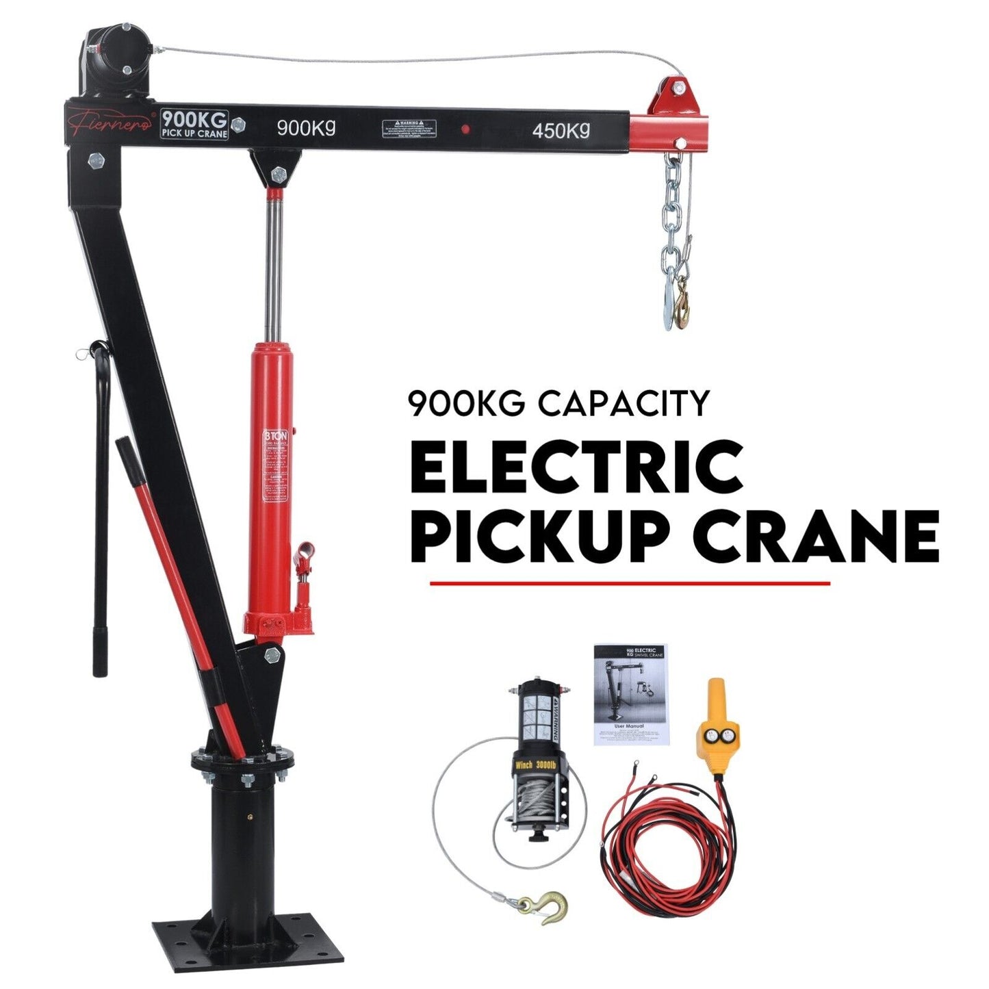 900kg Swivel Hydraulic Crane Hoist 12V — view 2