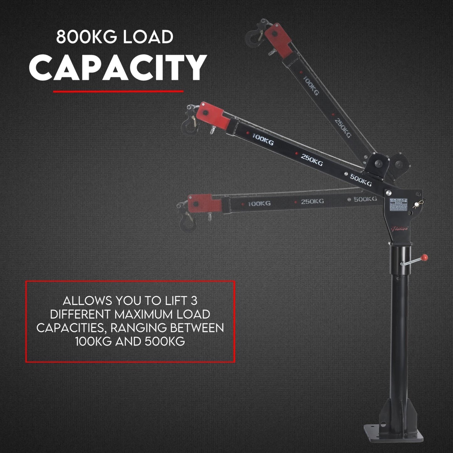 800kg 12V electric hoist winch crane — view 3