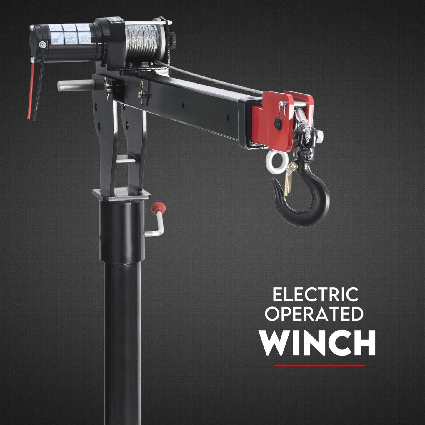 800kg 12V electric hoist winch crane — view 4