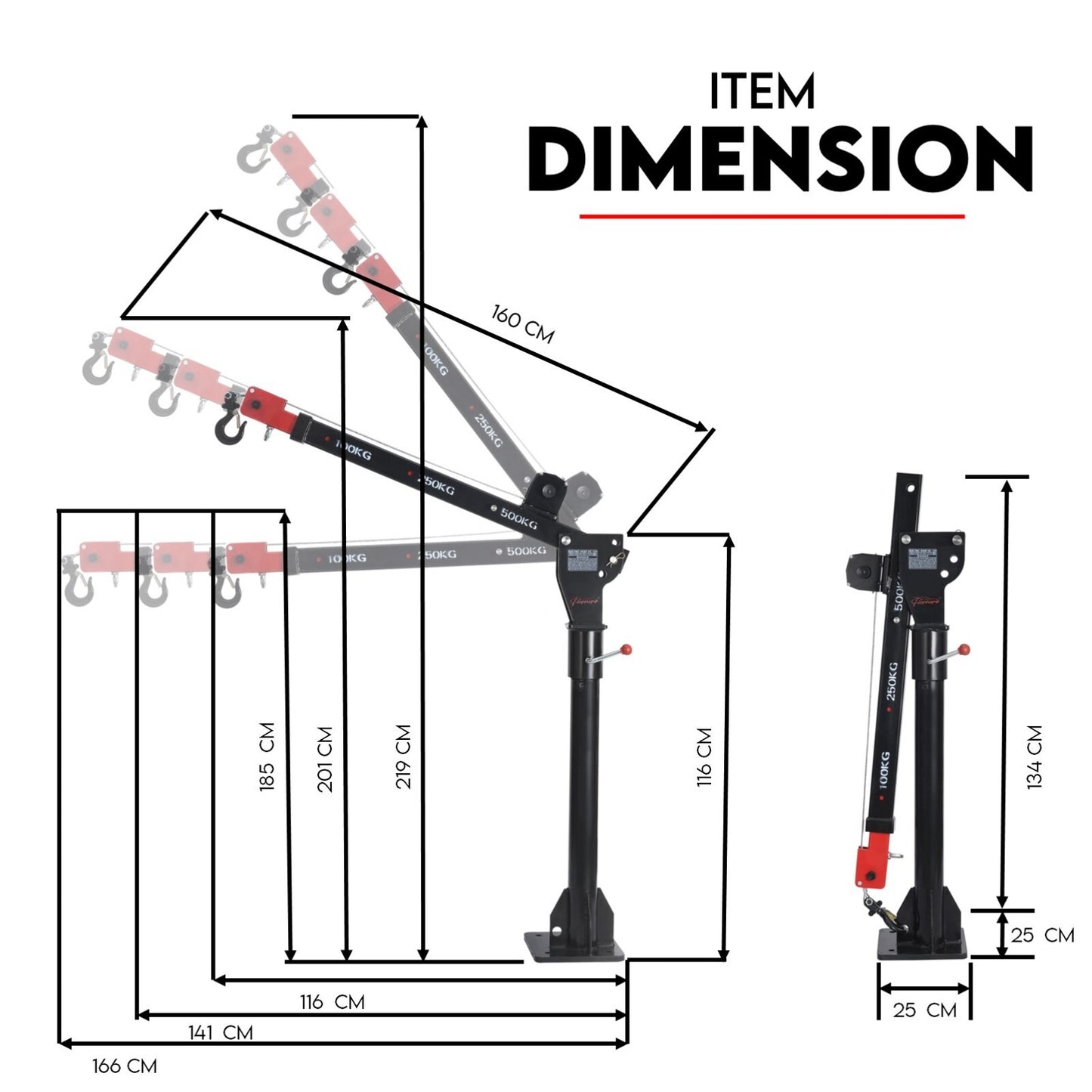 800kg 12V electric hoist winch crane — view 9