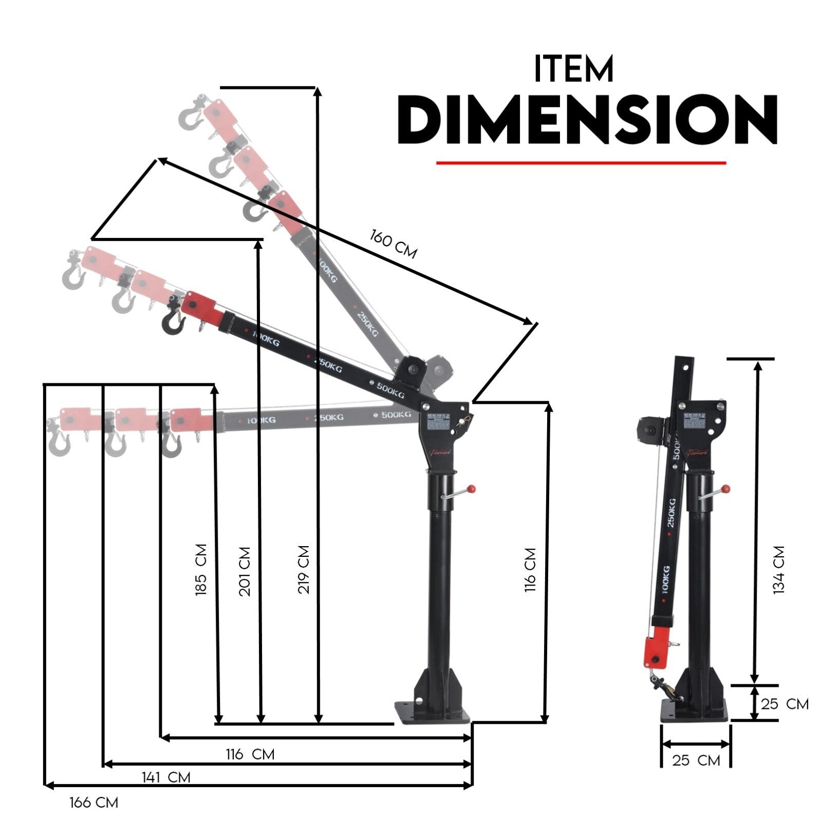 800kg 12V electric hoist winch crane — view 9