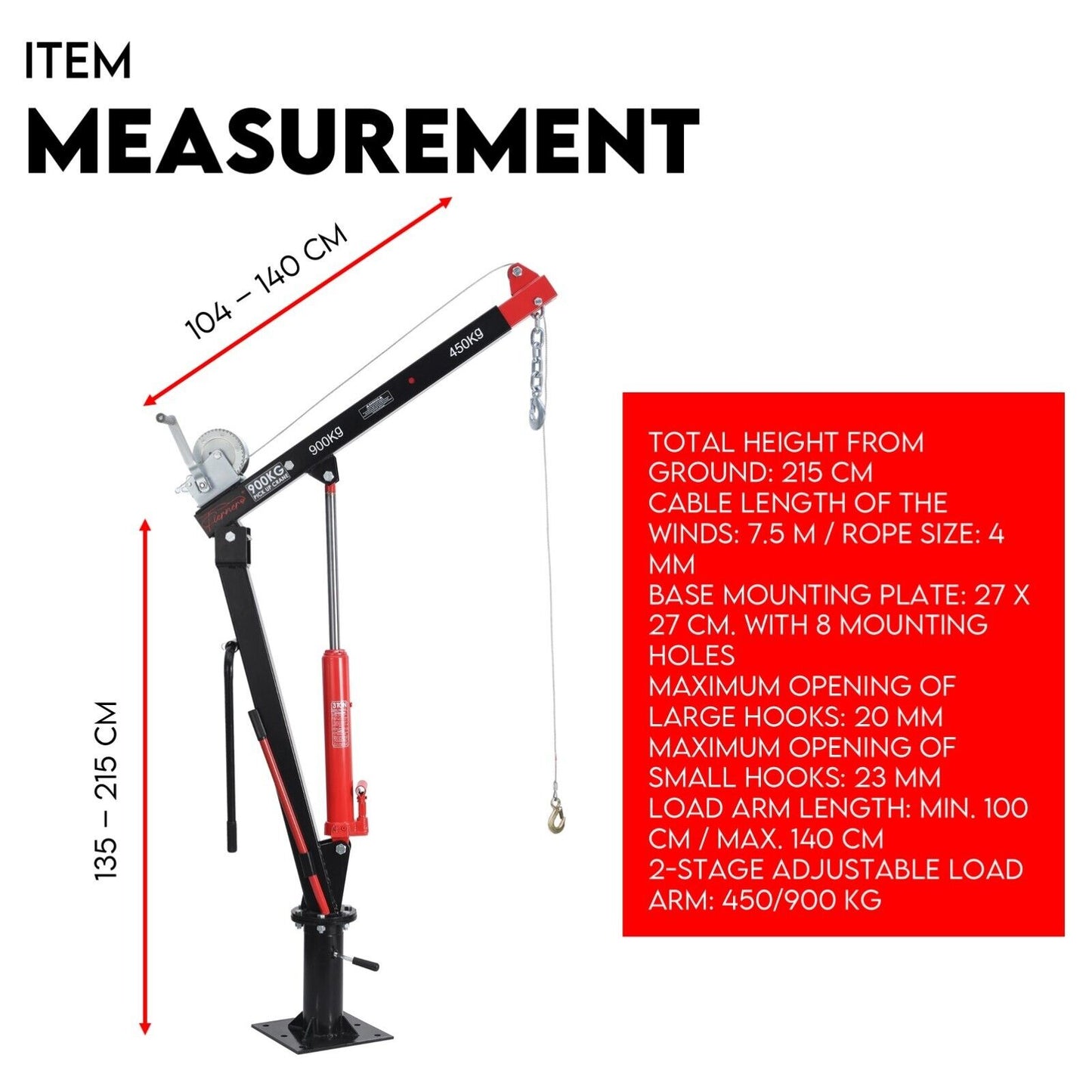 Hydraulic Crane 900kg Pickup Swivel Ute — view 8