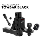 Adjustable drop tow bar ball mount 3500kg — view 2