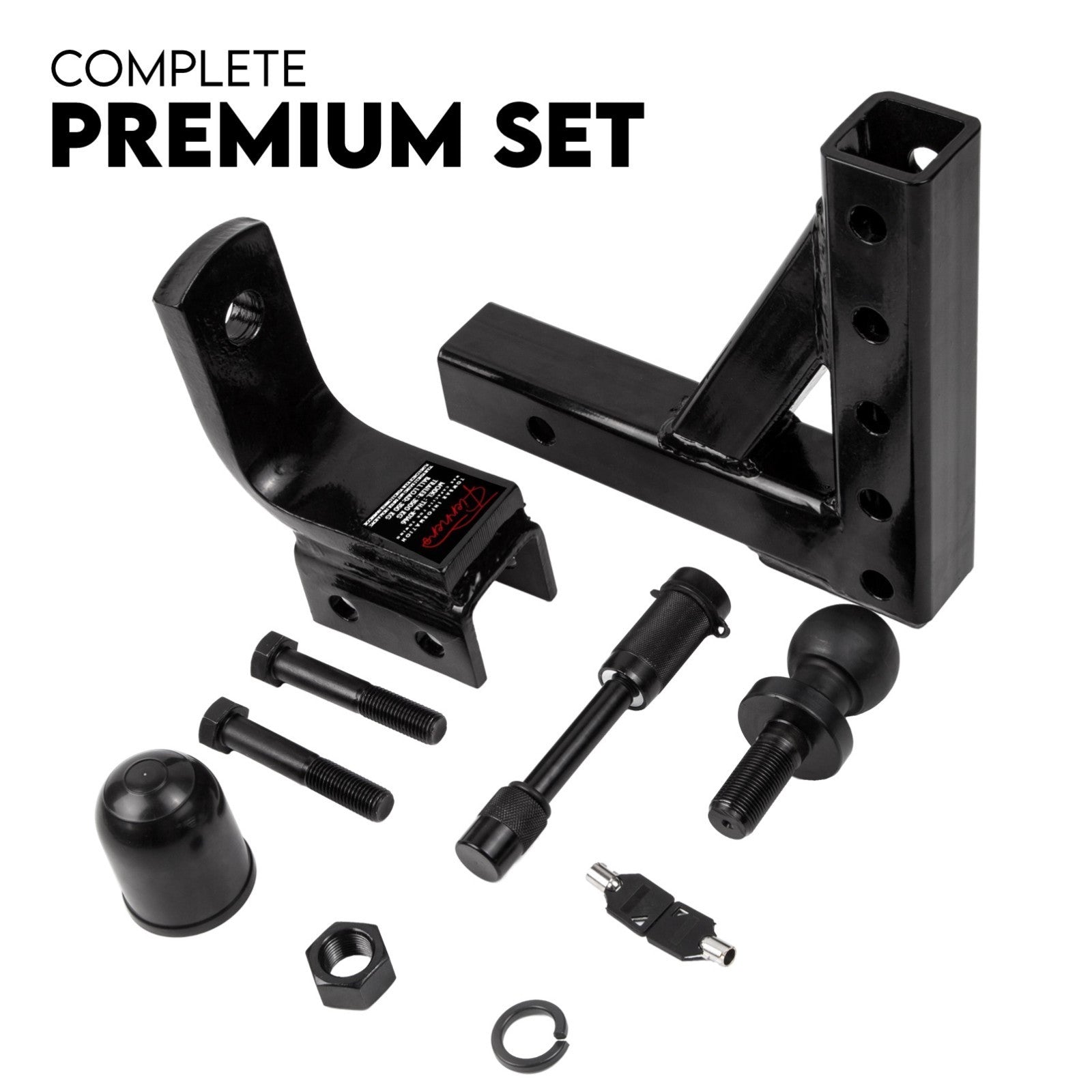 Adjustable drop tow bar ball mount 3500kg — view 4