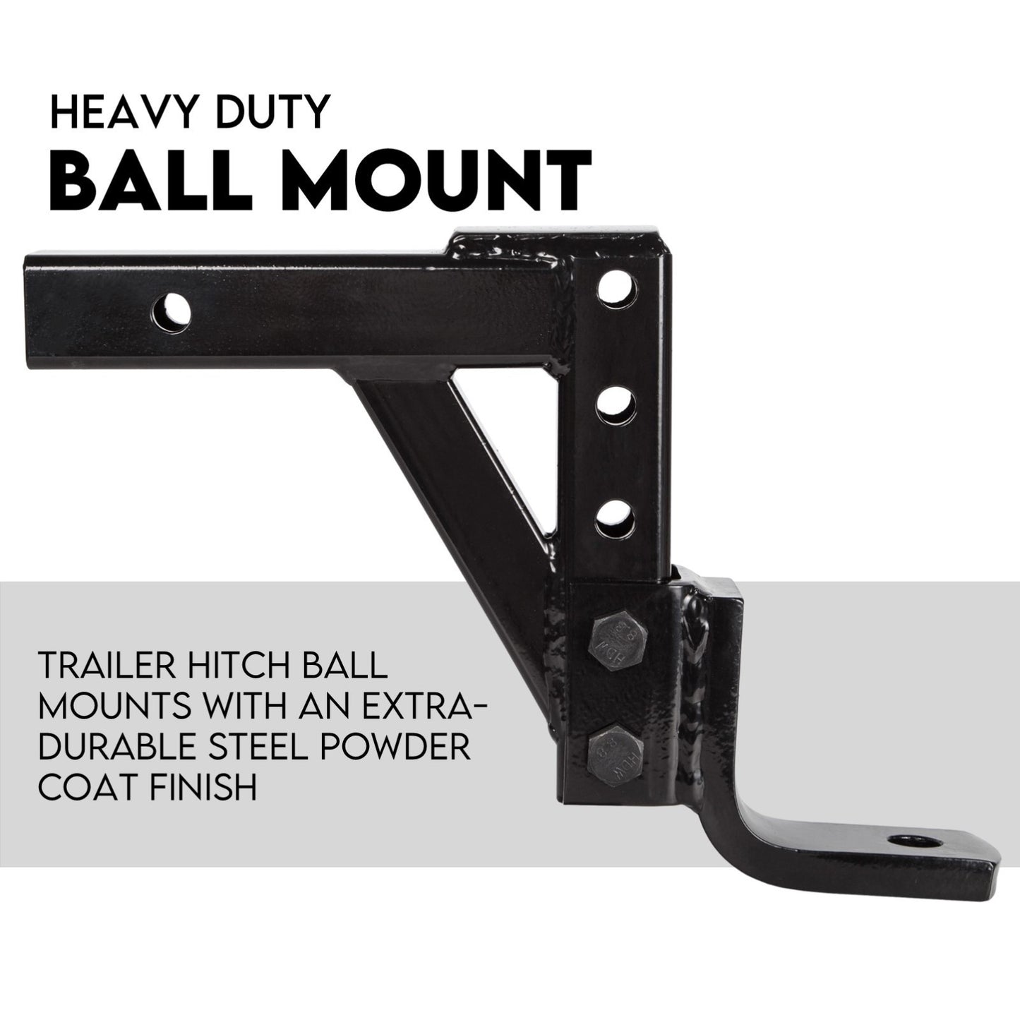 Adjustable drop tow bar ball mount 3500kg — view 5