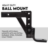 Adjustable drop tow bar ball mount 3500kg — view 5