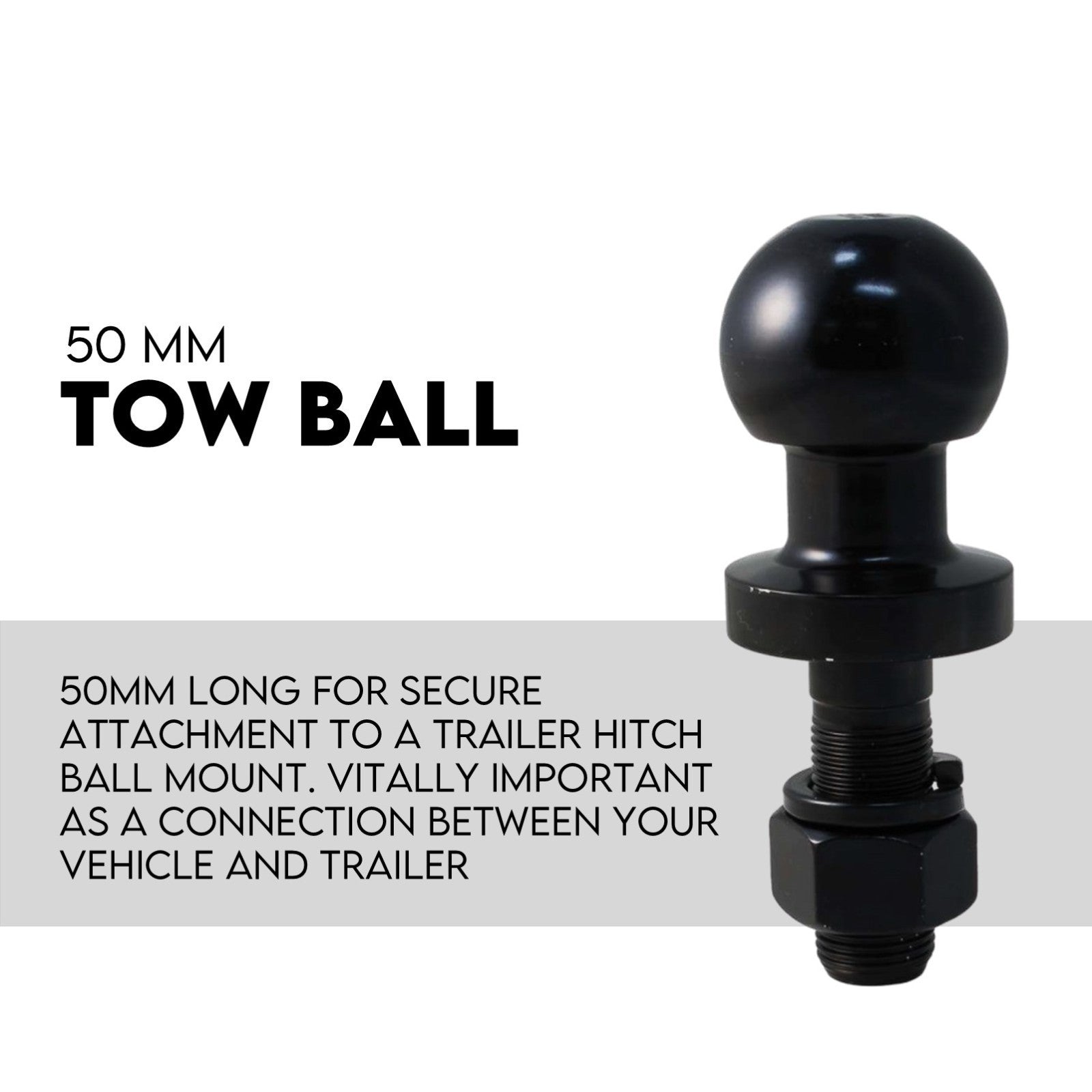 Adjustable drop tow bar ball mount 3500kg — view 6