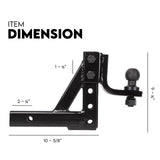 Adjustable drop tow bar ball mount 3500kg — view 9