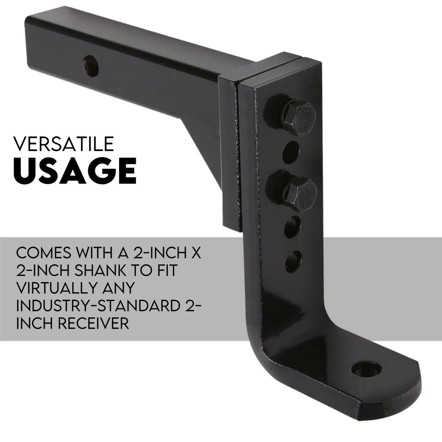 Adjustable Height Tow Hitch Ball Towbar Drop — view 4