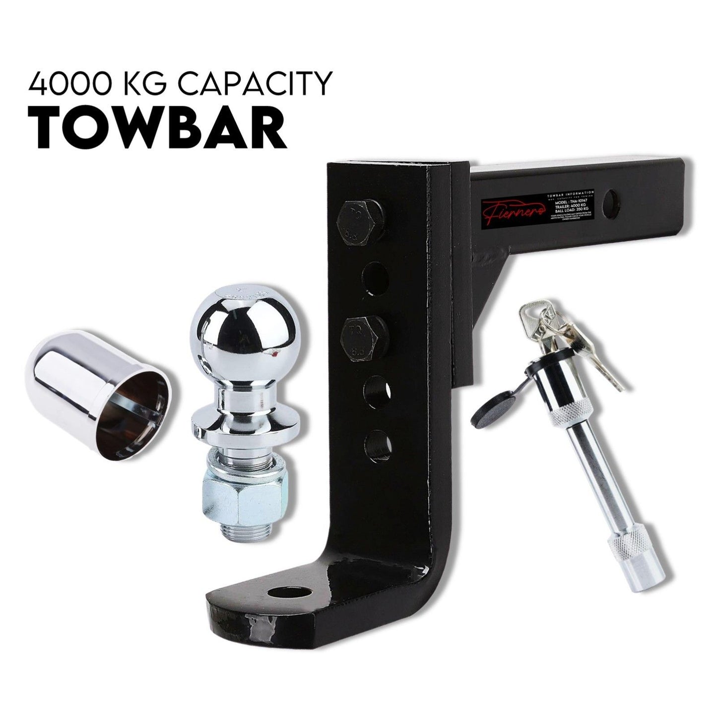 Adjustable Drop Towbar Tow Bar Ball Mount — view 2