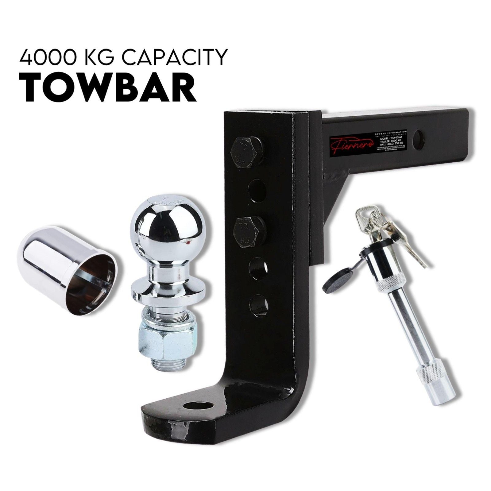 Adjustable Drop Towbar Tow Bar Ball Mount — view 2