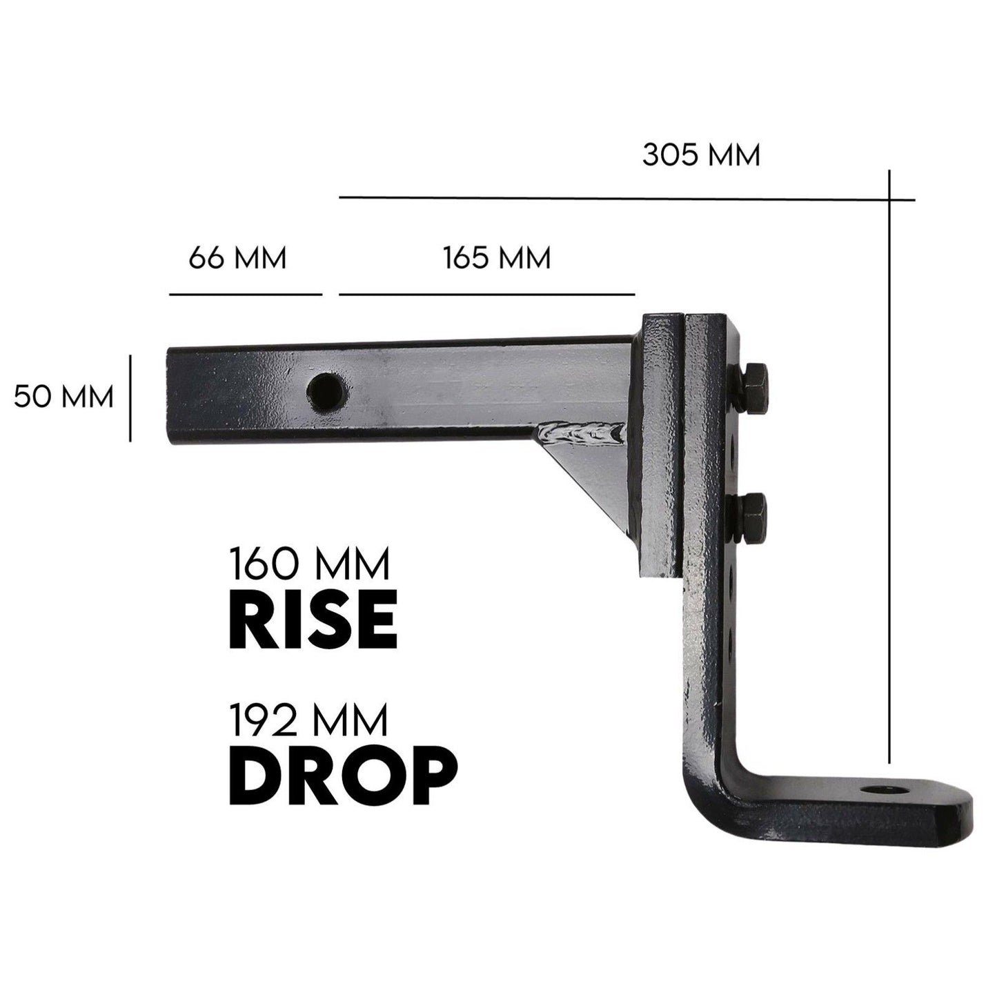 Adjustable Drop Towbar Tow Bar Ball Mount — view 9
