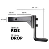 Adjustable Drop Towbar Tow Bar Ball Mount — view 9