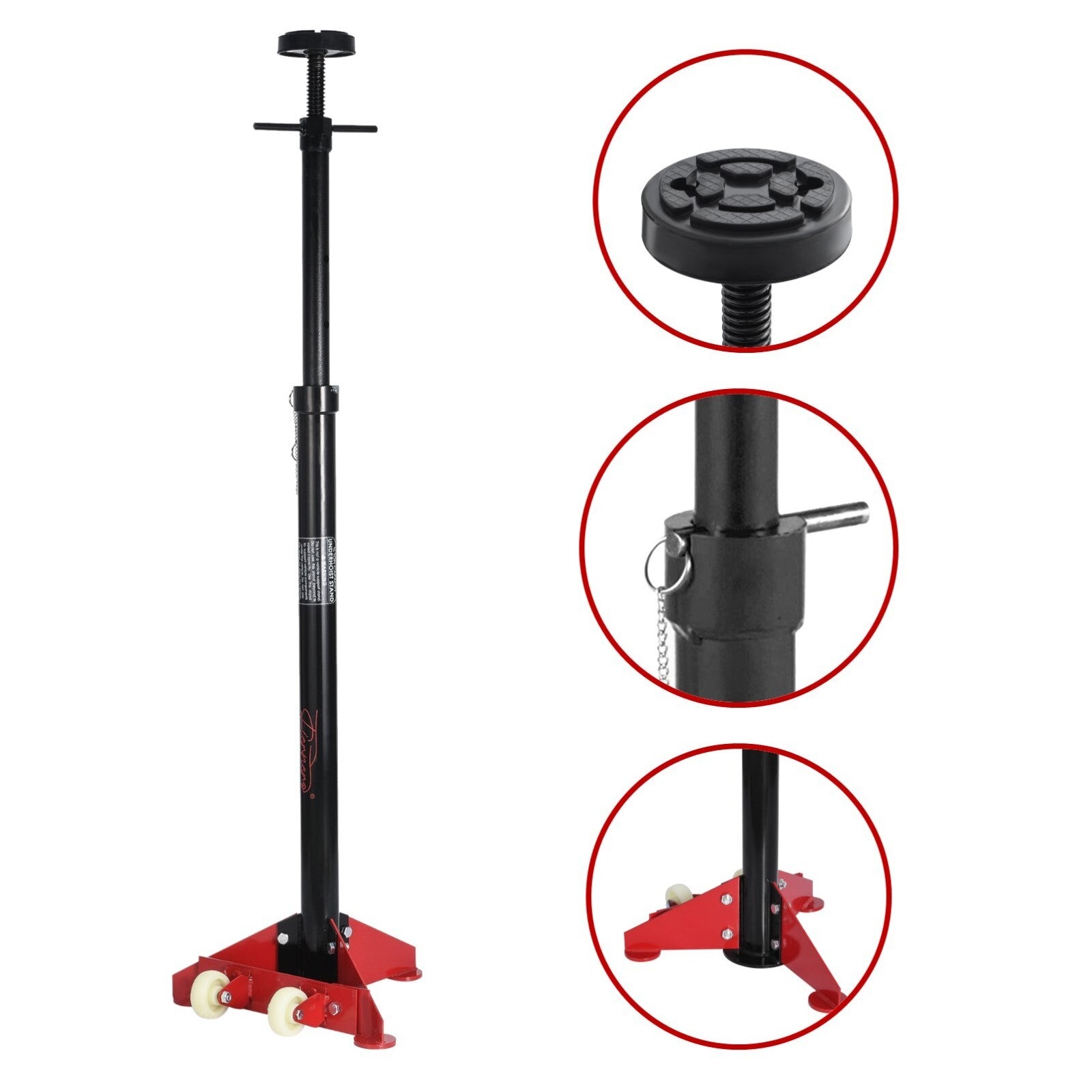 Under hoist stand 1650lbs pole jack — view 3