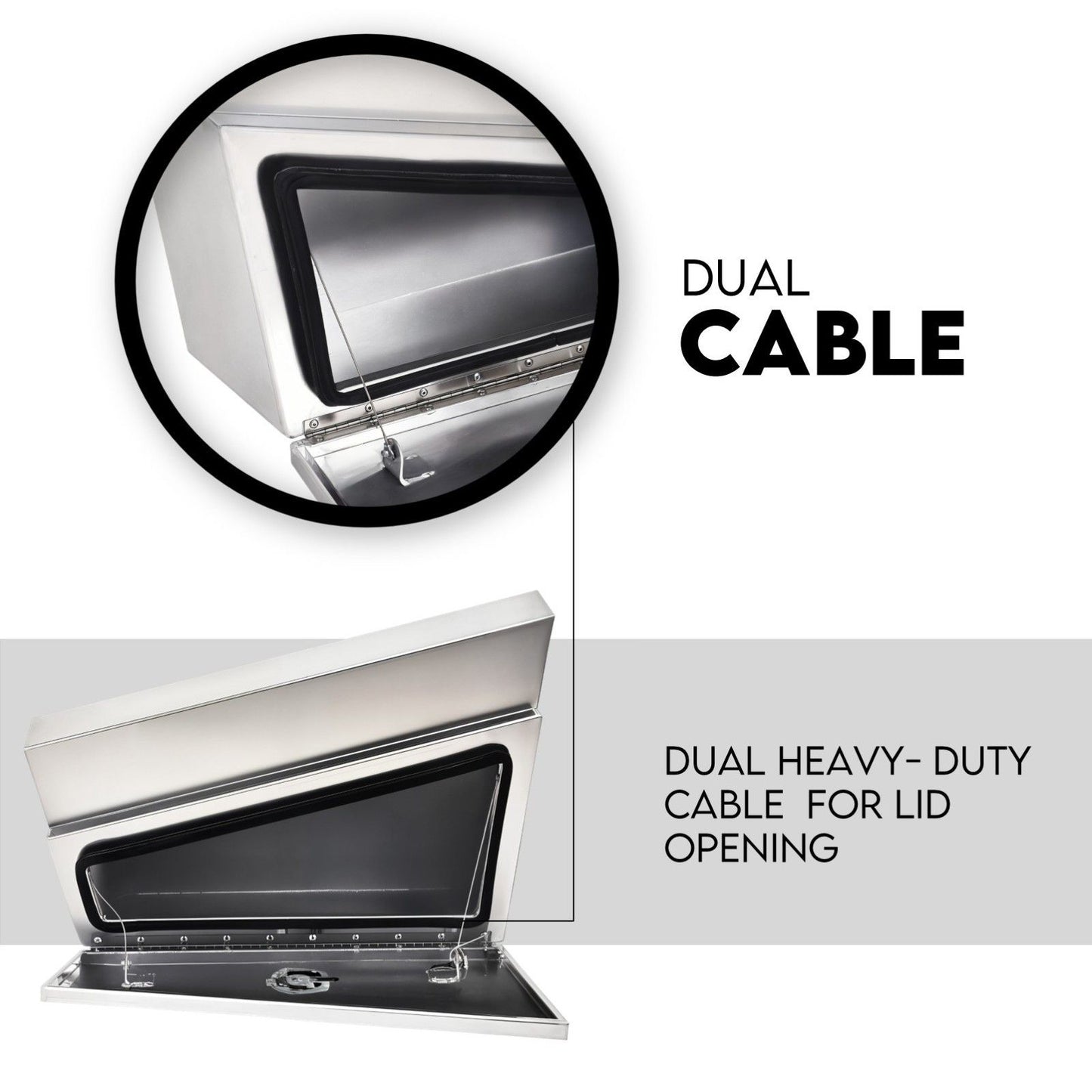 Under tray tool box 750mm aluminium — view 6