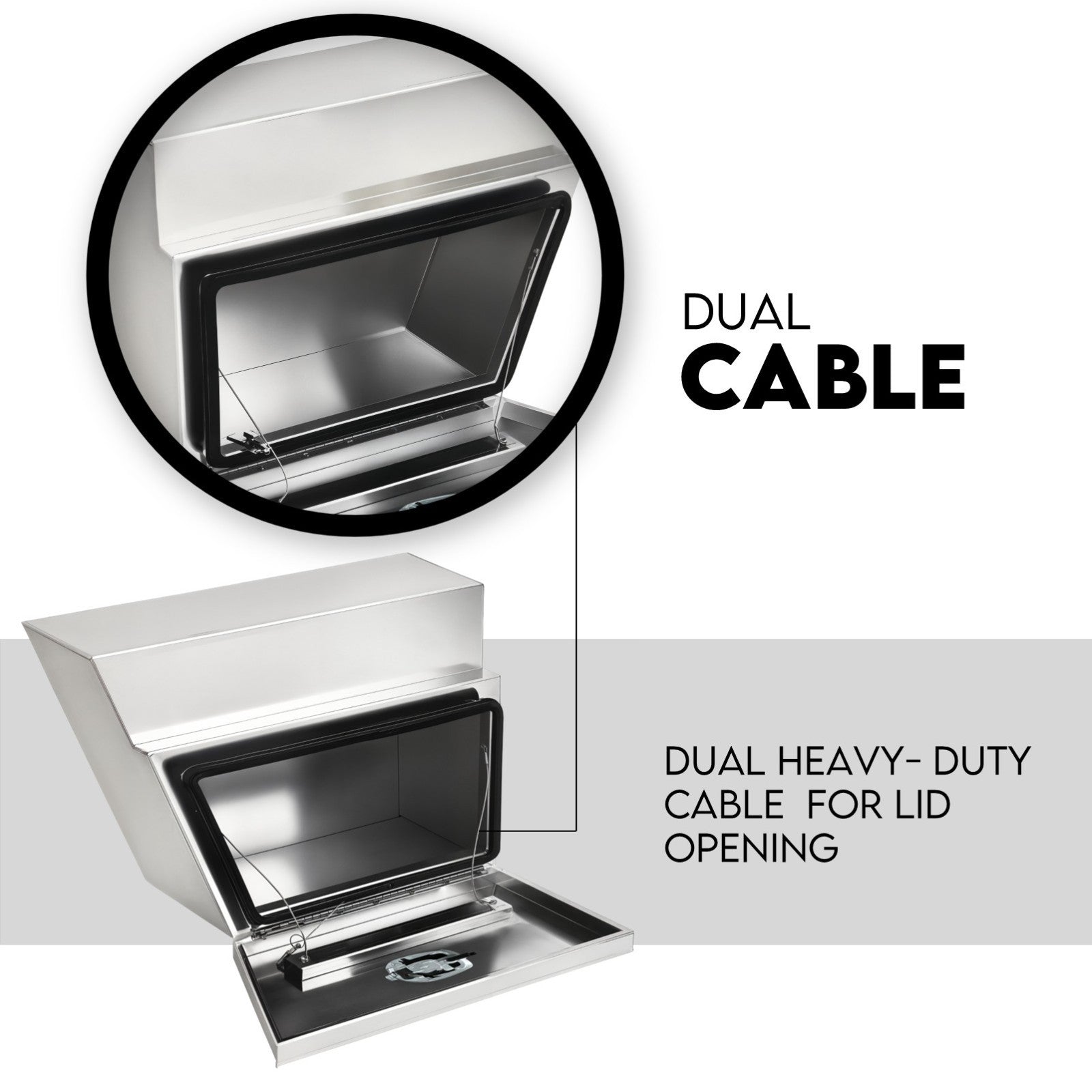 Under tray tool box 600mm aluminium — view 6