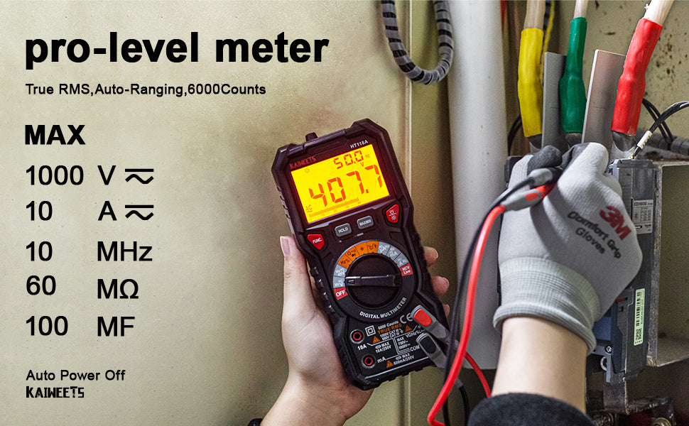 KAIWEETS digital multimeter TRMS 6000 counts — view 8