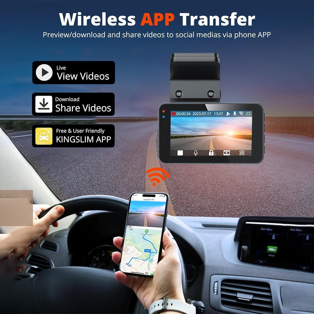 4K+2.5K Dual Dash Cam with — view 3