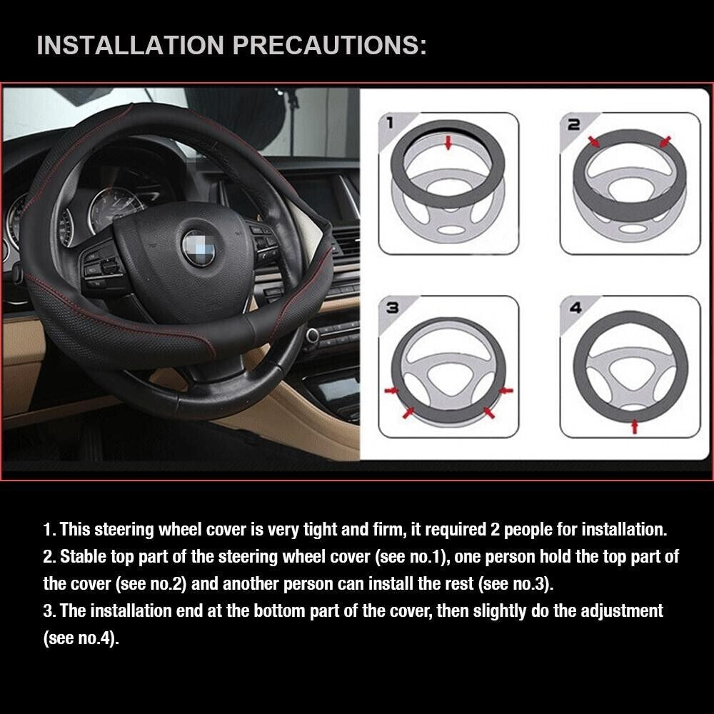 Universal PU Leather Steering Wheel Cover — view 9