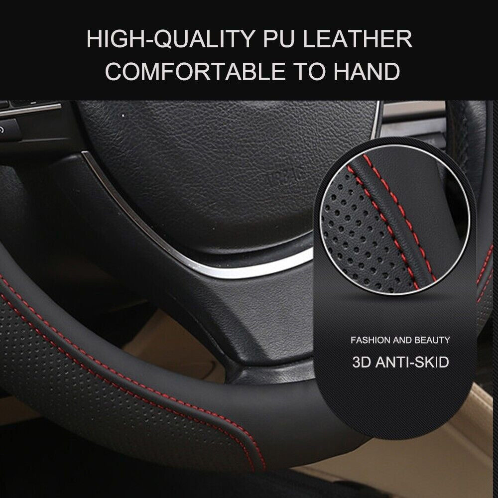 Universal PU Leather Steering Wheel Cover — view 10