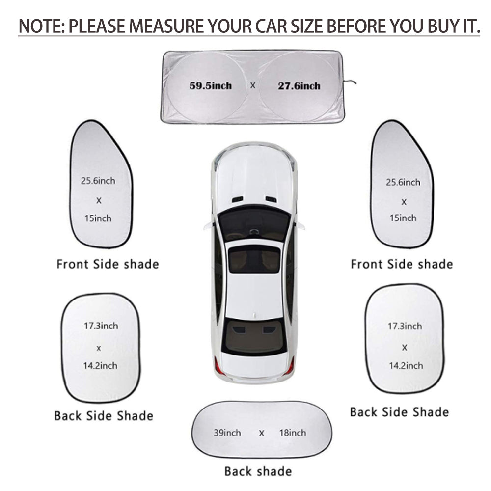 Set of 6 car window sun shades — view 6